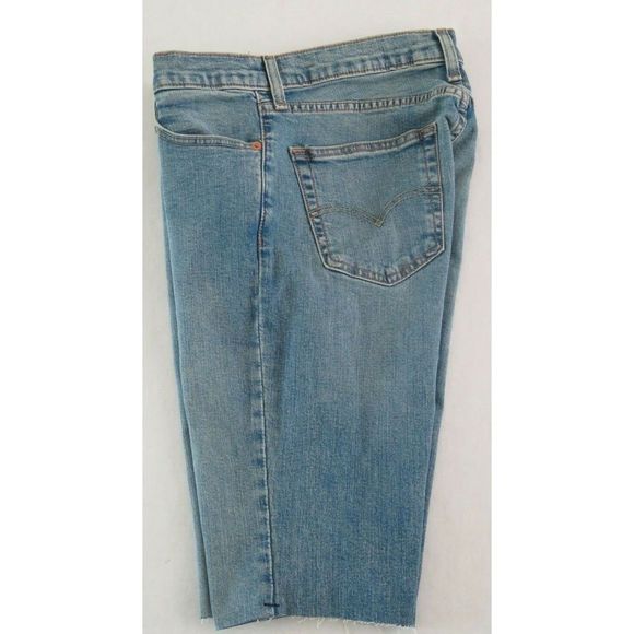 Levi's 511 Men’s Sz 31 Light Blue Denim Slim Stretch Cut Off Style Shorts - Picture 7 of 8